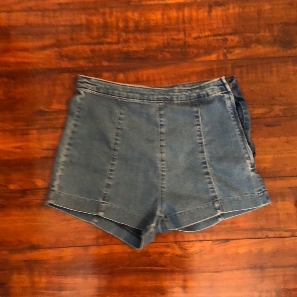 High waisted shortie shorts